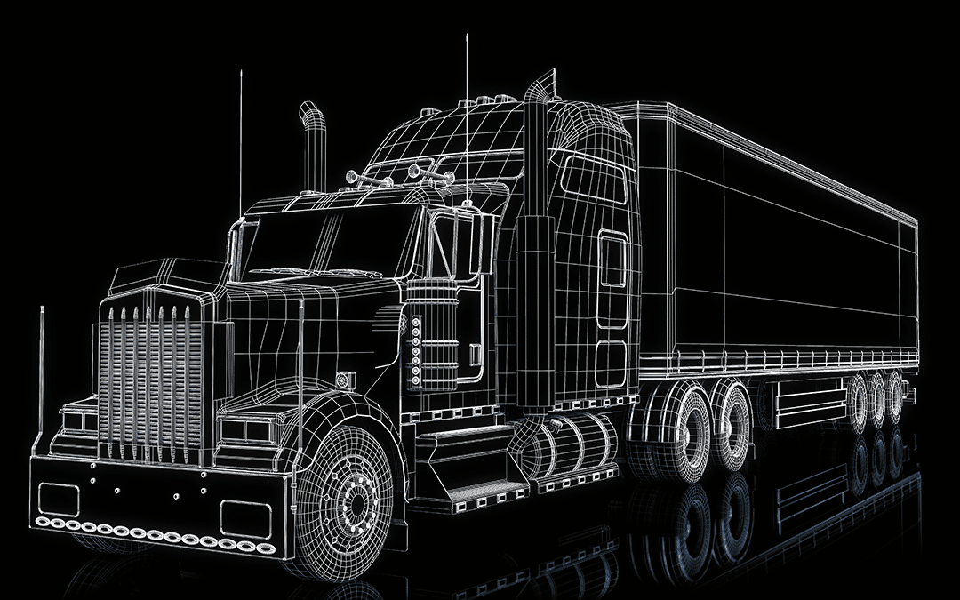 Digital outline of semi-truck | Wiers