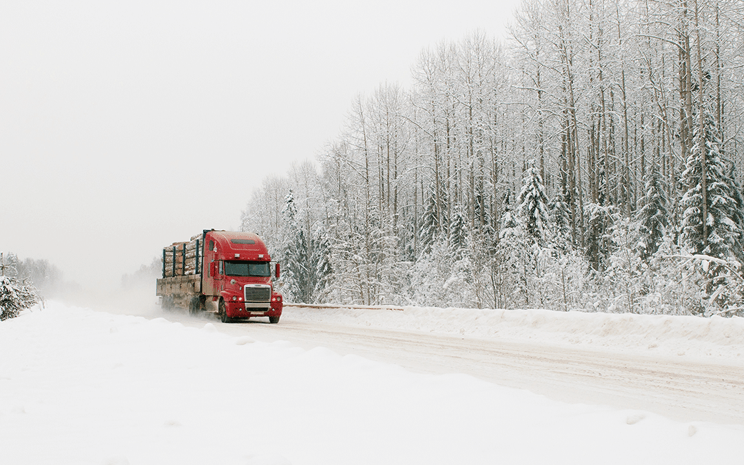 truck driving in winter weather | Wiers Fleet Partners